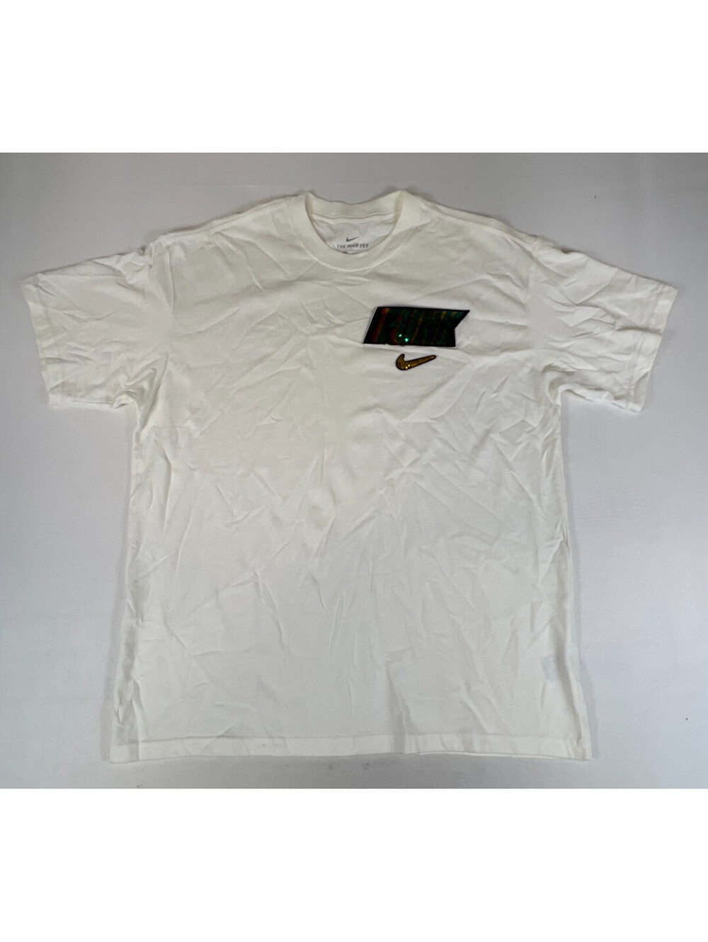 Nike Men Size L White Graphic T-Shirt The Nike Tee Logo Top